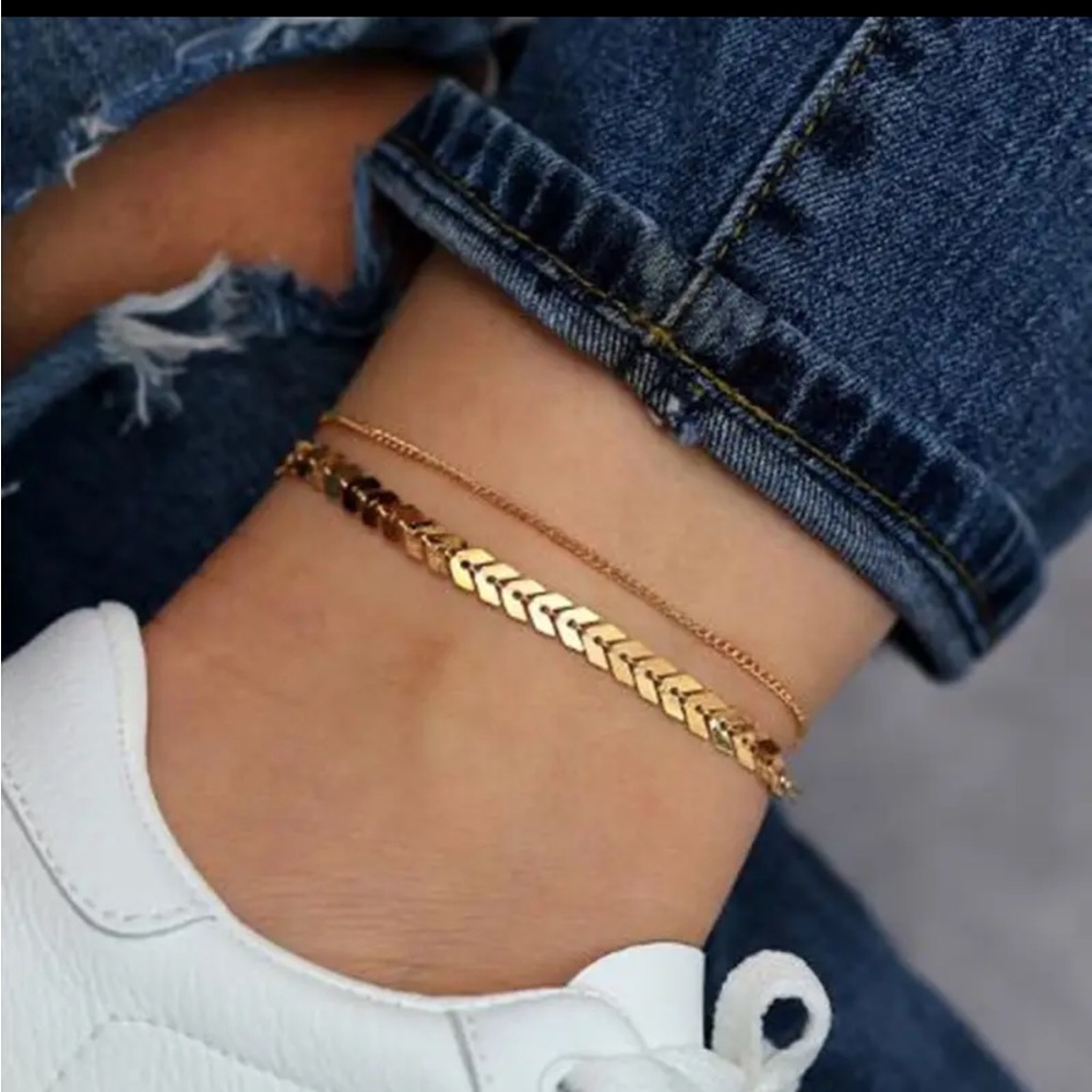 Gold Filled Multilayered Anklet - Picture 1 of 1